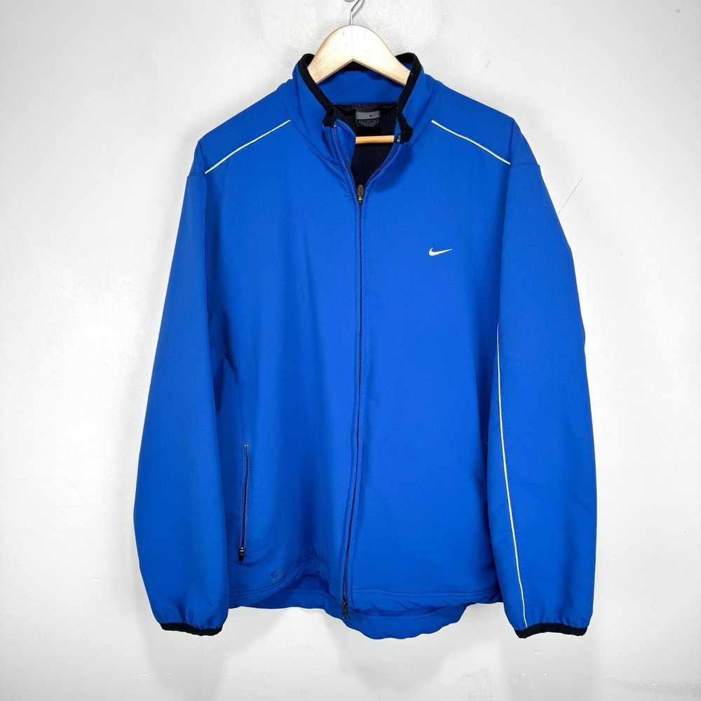 VTG Nike Sphere Windbreaker Jacket Men Large Blue Full Zip Gray Label 1990 90s - Picture 11 of 11